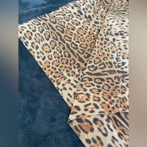 Warm wool shawl, leopard print size appropriately 36” x 64” used great condition